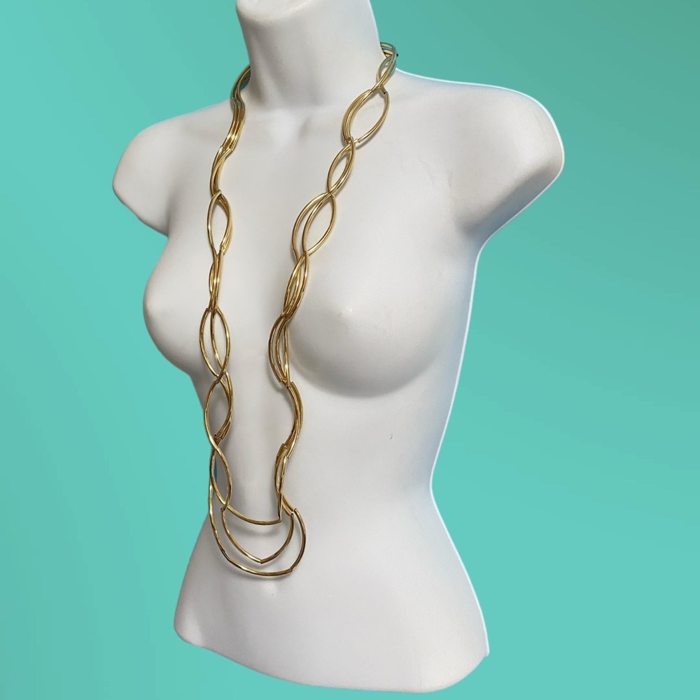 ZENZII Wrap Necklace Gold Tone Multi-Strand Bold Bright Beautiful Chunky